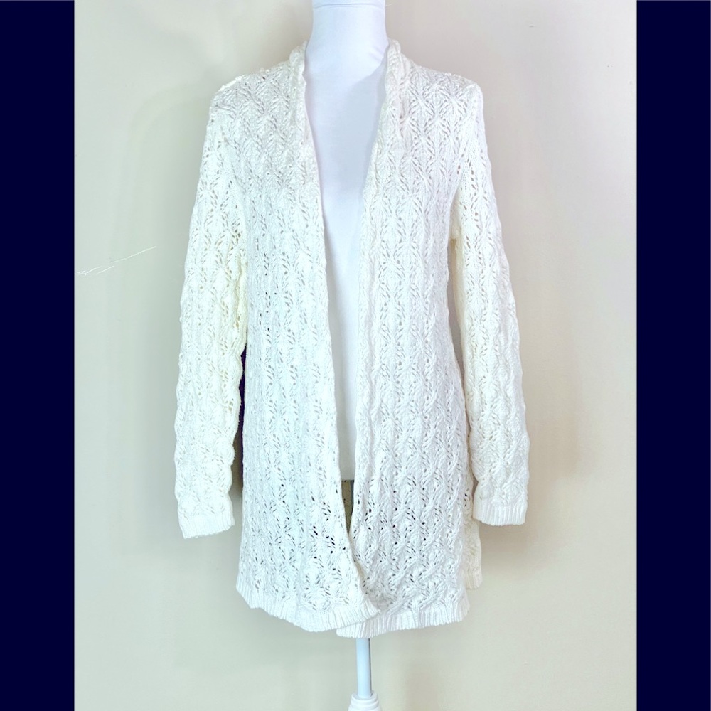 (0062) Long Crochet Cardigan